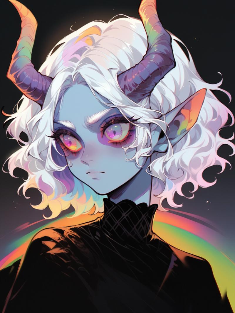 00013-4275953809-score_9, score_8_up, score_7_up, score_6_up, _lora_1r3gl1XLP_1_ 1r3gl1, trippy, 1girl, horns, multicolored hair, white hair, col.png